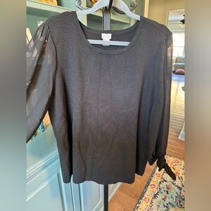 Chico's Elegant Black Knit Top